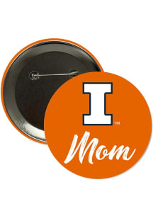 Illinois Fighting Illini 3" Mom Button - Orange
