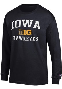 Champion Iowa Hawkeyes Black Big Ten Jersey Long Sleeve T Shirt