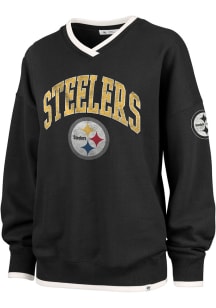 Pittsburgh Steelers Womens Black Clubhouse Daze Crew Sweatshirt