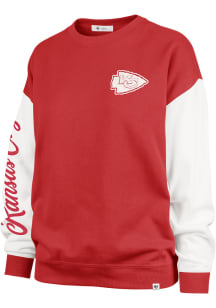 Kansas City Chiefs Womens Red Andie Crew Sweatshirt