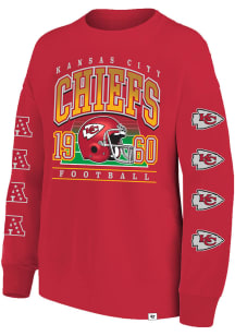 Kansas City Chiefs Womens Red Go Big Crew Sweatshirt