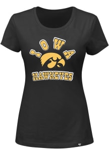 Iowa Hawkeyes Womens Black Comeback Frankie Short Sleeve T-Shirt