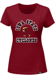 Iowa State Cyclones Womens Cardinal Red Comeback Frankie Short Sleeve T-Shirt