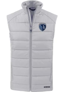 Cutter and Buck Sporting Kansas City Mens Grey Evoke Sleeveless Jacket