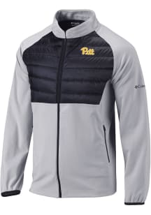 Columbia Pitt Panthers Mens Grey Heat Seal In the Element Medium Weight Jacket