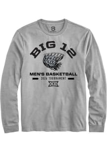 Summit Sportswear Big 12 Grey 2026 Men's Basketball Championship Long Sleeve T Shirt
