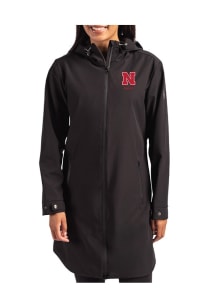Cutter and Buck Nebraska Cornhuskers Womens Black Alumni Camano Light Weight Jacket