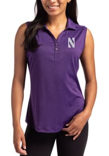 Cutter and Buck Northwestern Wildcats Womens Purple Forge Eco Polo Shirt