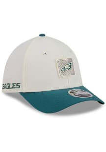 New Era Philadelphia Eagles Mens White 2026 NFL Training Camp 39THIRTY Flex Hat