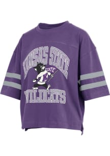 Pressbox K-State Wildcats Womens Purple Wayne Tyler Short Sleeve T-Shirt
