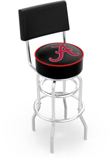 Alabama Crimson Tide Script Double-Ring Swivel with Back Pub Stool - Black