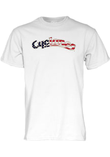 Blue 84 Iowa State Cyclones White Patriotic Script Short Sleeve T Shirt