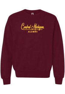 Summit Sportswear Central Michigan Chippewas Womens Maroon Alumni Crew Sweatshirt
