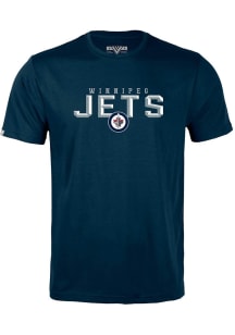 Levelwear Winnipeg Jets Navy Blue Richmond Carve Short Sleeve T Shirt