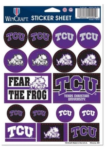 TCU Horned Frogs 5" x 7" Vinyl Sheet Stickers - Purple