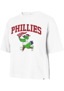 Phillie Phanatic  47 Philadelphia Phillies Womens White City Phillie Phanatic Short Sleeve T-Shirt