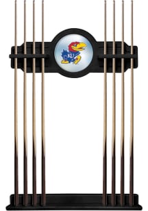 Kansas Jayhawks Solid Wood Cue Rack Pool Table