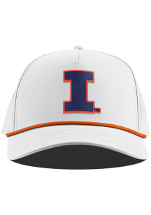 Branded Bills Illinois Fighting Illini Curved 5 Panel Rope Adjustable Hat - White