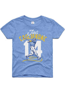 Jac Caglianone Kansas City Royals Youth Light Blue Batting Player Tee