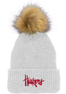 LogoFit Nebraska Cornhuskers White Belgian Womens Knit Hat