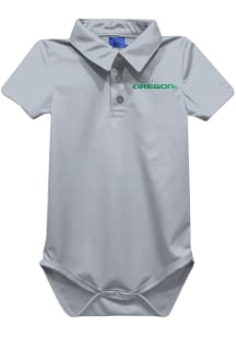 Vive La Fete Oregon Ducks Baby Grey Dave Short Sleeve One Piece Polo