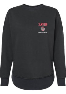 Julian Sayin  Rally Ohio State Buckeyes Womens Black NIL Embroidered Crew Sweatshirt