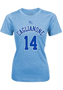 Jac Caglianone Kansas City Royals Womens Light Blue Triblend Player T-Shirt