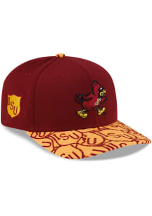 New Era Iowa State Cyclones Mascot Visor 9SEVENTY Stretch Snap Adjustable Hat - Cardinal