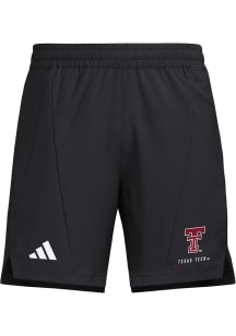 Adidas Texas Tech Red Raiders Mens Black D4T Knit Shorts