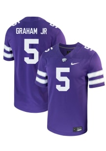 Micheal Graham Jr  Nike K-State Wildcats Purple NIL Name And Number Football Jersey