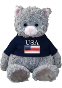 Americana Cat USA Flag Tee Plush - Orange
