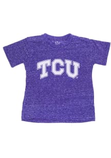 Little King TCU Horned Frogs Youth Purple Knobby Primary Logo Short Sleeve Fashion T-Shirt