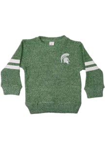 Little King Michigan State Spartans Girls Green Twist Long Sleeve Sweatshirt