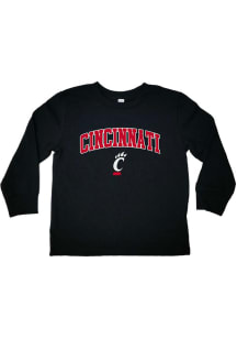 Little King Cincinnati Bearcats Toddler Black Arch Mascot Long Sleeve T-Shirt
