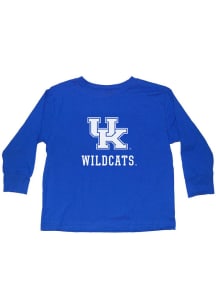 Little King Kentucky Wildcats Toddler Blue Lock Up Logo Long Sleeve T-Shirt