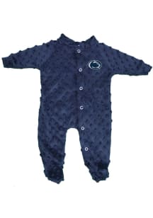 Little King Penn State Nittany Lions Baby Navy Blue Cuddle Bubble Loungewear One Piece Pajamas