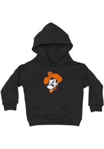 Little King Oklahoma State Cowboys Youth Black Pistol Pete Logo Long Sleeve Hoodie