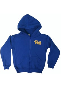 Little King Pitt Panthers Toddler Primary Logo Long Sleeve Full Zip Sweatshirt - Blue