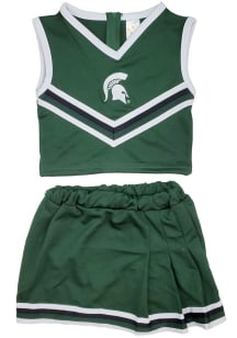 Little King Michigan State Spartans Girls Green Tackle Twill Cheer Set Cheer