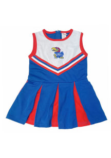 Little King Kansas Jayhawks Toddler Girls Blue Tackle Twill Cheer Sets Cheer Dress
