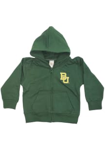Little King Baylor Bears Toddler Primary Logo Long Sleeve Full Zip Sweatshirt - Green