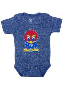 Little King Kansas Jayhawks Baby Blue Baby Graphic Short Sleeve One Piece