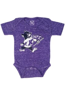 Little King K-State Wildcats Baby Purple Baby Graphic Short Sleeve One Piece