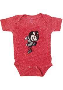 Little King Brutus Buckeye Ohio State Buckeyes Baby Red Running Brutus Short Sleeve One Piece