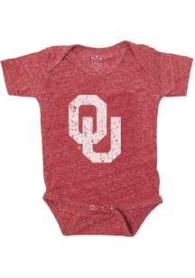 Little King Oklahoma Sooners Baby Cardinal Baby Graphic Short Sleeve One Piece