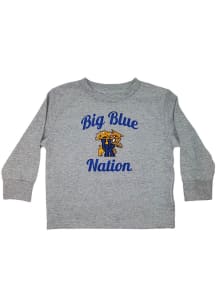 Little King Kentucky Wildcats Toddler Grey Little Wildcat Long Sleeve T-Shirt