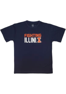 Little King Illinois Fighting Illini Youth Navy Blue Team Chant Short Sleeve T-Shirt