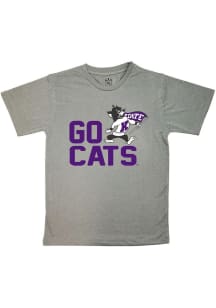 Little King K-State Wildcats Youth Grey Team Chant Short Sleeve T-Shirt