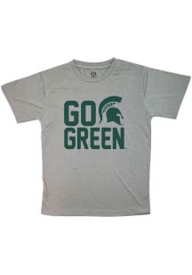 Little King Michigan State Spartans Youth Grey Team Chant Short Sleeve T-Shirt