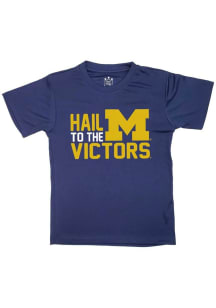 Little King Michigan Wolverines Youth Blue Team Chant Short Sleeve T-Shirt